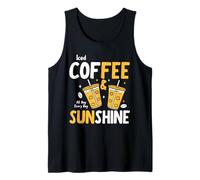 Iced Coffee & Sunshine Every Day All Day Funny Summer Débardeur