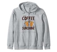 Iced Coffee & Sunshine Every Day All Day Funny Summer Sweat à Capuche