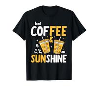 Iced Coffee & Sunshine Every Day All Day Funny Summer T-Shirt