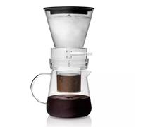 Iced Drip Coffee Maker, 600ml Cold Brew Drip Tower, Adjustable Dripper, Stainless Steel Filter, Makes 2-4 Cups, for Kitchen, Office, Coffee Shop