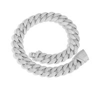 ICEDIAMOND Collier de luxe pour homme - 24 mm - Bubble Arc CZ - Diamant cubain - Plaqué or 18 carats - Entièrement brillant - Zircon cubique 5A - Bijou hip hop, 18'', Laiton, Oxyde de zirconium