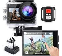 icefox Caméra Sport 4K 60FPS 20MP, Caméra Étanche avec Stabilisation EIS, Zoom 5X, Commande À Distance WiFi Et Application De Montage Photo/Vidéo, Idéale pour Le Cyclisme, La Plongée Et La Natation