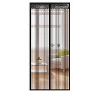 Icegrey Écran Magnétique Rideau de Porte Défense Contre Moustiques ou Insectes Convient portes jusqu'à 90cm x 220cm Noir