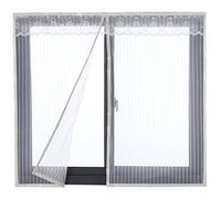 Icegrey Moustiquaire de Porte Ou Fenetre Magnetique Rideau Moustiquaire De Porte Avec Aimants Blanc 100x120cm
