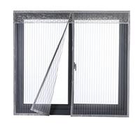 Icegrey Moustiquaire de Porte Ou Fenetre Magnetique Rideau Moustiquaire De Porte Avec Aimants Gris 110x150cm