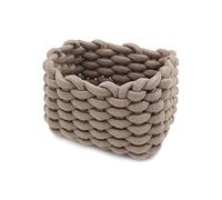 Icegrey Panier de Rangement en Corde de Coton Organisateurs de Paniers de Rangement Rectangulaires Naturels DéCoratifs Pour Chambre de BéBé, Chambre à Coucher, Salon Kaki Small