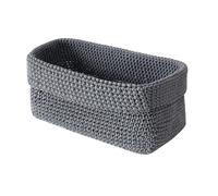 Icegrey Panier Rangement, Panier de Rangement Tressé en Coton,Corbeille Rangement pour Salle de Bain,Cuisine,Organisateur Table a Langer Bebe,Décoration Boite de Rangement pour Enfant, Carré gris