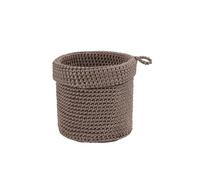 Icegrey Panier Rangement, Panier de Rangement Tressé en Coton,Corbeille Rangement pour Salle de Bain,Cuisine,Organisateur Table a Langer Bebe,Décoration Boite de Rangement pour Enfant, Rond marron