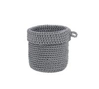 Icegrey Panier Rangement, Panier de Rangement Tressé en Coton,Corbeille Rangement pour Salle de Bain,Cuisine,Organisateur Table a Langer Bebe,Décoration Boite de Rangement pour Enfant, Gris Rond
