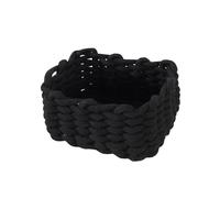 Icegrey Panier Rangement, Panier de Rangement Tressé en Coton,Corbeille Rangement pour Salle de Bain,Cuisine,Organisateur Table a Langer Bebe,Décoration Boite de Rangement pour Enfant, Noir