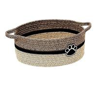 Icegrey Panier Rangement, Panier de Rangement Tressés en Coton, Corbeille Rangement pour Salle de Bain, Organisateur Table a Langer Bebe, jouets pour animaux de compagnie, Marron Beige