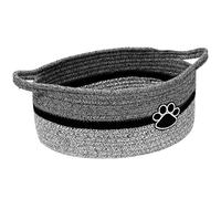Icegrey Panier Rangement, Panier de Rangement Tressés en Coton, Corbeille Rangement pour Salle de Bain, Organisateur Table a Langer Bebe, jouets pour animaux de compagnie, noir gris