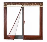 Icegrey Rideau moustiquaire magnétique pour porte, porte de balcon et fenêtre 34 tailles au choix (dimensions max. 200 x 200 cm), ICG-80651-1-5-(120x130cm)