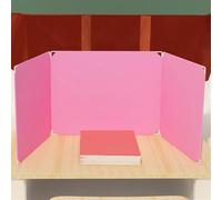 Icegrey Séparateur de Bureau, Panneau de Séparation de Bureau Pliable, Plastique et imperméable, Séparateur de Confidentialité de Table pour L'école, Le Bureau, La Bibliothèque, Rose