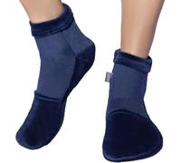 ICEHOF Chaussettes rafraîchissantes avec 4 blocs réfrigérants - Tissu doux (1 paire) Chaussures de refroidissement avec gel thérapie pieds froide orteils en chimie thérapie rhumatisme - Taille L