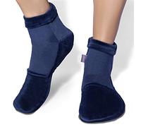 ICEHOF Chaussettes rafraîchissantes avec 4 blocs réfrigérants - Tissu doux (1 paire) Chaussures de refroidissement avec gel thérapie pieds froide orteils en chimie thérapie rhumatisme - Taille S