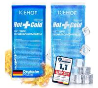 ICEHOF Lot de 2 grands coussinets de refroidissement - Gel souple moderne - Longue durée de refroidissement - Coussin de refroidissement - Compresses froides - Compresse froide - Sac de glace -