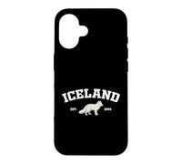 Iceland Arctic Fox Vintage Icelandic Souvenir Coque pour iPhone 16