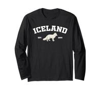 Iceland Arctic Fox Vintage Icelandic Souvenir Manche Longue