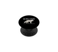 Iceland Arctic Fox Vintage Icelandic Souvenir PopSockets PopGrip Adhésif