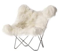 Iceland Mariposa Butterfly Chair Chaise Peau de mouton Cuero - 7340172611073