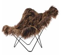 Iceland Mariposa Butterfly Chair Chaise Peau de mouton Cuero - 7340172611615