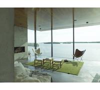 Iceland Mariposa Butterfly Chair Chaise Peau de mouton Cuero Chrome / Wild gris - 7340172611325