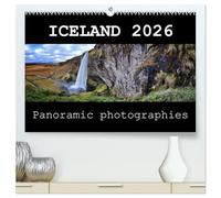 Iceland - Panoramic photographies (High Quality Premium Wall Calendar 2026 DIN A2 landscape),CALVENDO 12 Month Wall Calendar: The breathtaking ... in a variety of panoramic photographies.