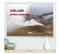 ICELAND pristine landscapes (High Quality Premium Wall Calendar 2026 DIN A2 landscape),CALVENDO 12 Month Wall Calendar: Iceland made of waterfalls, glaciers and hot springs.