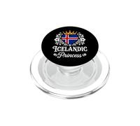 Icelandic Princess Iceland Flag Proud Icelandic Girl PopSockets PopGrip pour MagSafe