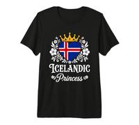 Icelandic Princess Iceland Flag Proud Icelandic Girl T-Shirt Haut de Gamme