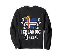 Icelandic Queen Iceland Flag Proud Icelandic Woman Sweatshirt