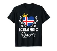 Icelandic Queen Iceland Flag Proud Icelandic Woman T-Shirt