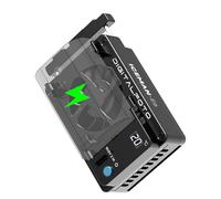 ICEMAN-E6 Camera Cooling Fan pour Canon R5/R6/90D/SX70, Ventilateur Refroidisseur TEC avec Affichage LED, Double Alimentation LP-E6/USB-C, Silencieux, Fixation à Verrouillage Rapide