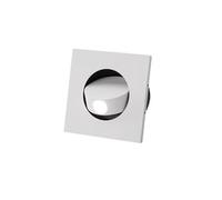 ICEMOB 3 W LED mural encastré pour escaliers, éclairage de chevet, luminaire de lecture, interrupteur marche/arrêt caché, blanc chaud réglable, carré noir, la tête de la lampe peut pivoter à 360 °