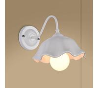 ICEMOB Appliques murales E27 noires/blanches creuses en poterie et en porcelaine, corps de lampe, décoration de petite taille, éclairage mural, cafés et restaurants commerciaux, luminaires muraux