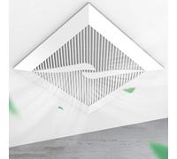 ICEMOB Extracteur Air Chaud avec Clapet Anti-Retour,Extracteur d'air Salle De Bain 220M³/Heure,Ventilateur Extracteur Plafond pour WC, Cuisine,Cave,Panneau Ignifuge ABS,12 inches