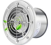 ICEMOB Extracteur d'air Salle De Bain,Extracteur Air Chaud 2800 TR/Min,Ventilateur Mural Acier Inoxydable,Ventilateur Extracteur pour Cuisine,Serre,Garage,2800 TR/Min,100MM