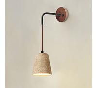 ICEMOB Japonais E27 Lumière Demi-Cercle Source Appliques Murales Pierre Naturelle Chambre Chevet Appliques Intérieur Décoration Créative Salon/Magasin De Vêtements Luminaires Muraux