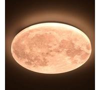 ICEMOB Plafonnier à montage encastré en forme de lune 36 W, plafonniers modernes à LED, plafonnier à 3 températures de couleur pour chambre à coucher, cuisine, couloir, buanderie