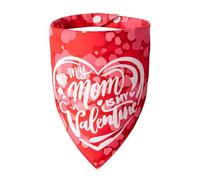 ICEMOOD Bandana pour chien Saint Valentin réversible 2 en 1 - « My Mom is My Valentine » et cœur Bouton pression pour grands et très grands chiens (à partir de 34 kg)