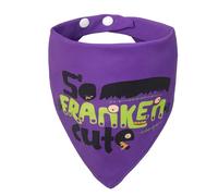 ICEMOOD Bandanas d'Halloween pour chien avec dicton - So Franken Cute - Écharpe triangulaire pour chat de vacances, accessoires pour animaux de compagnie, petites et moyennes races, 2,3 à 13,6 kg