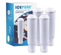 ICEPURE Filtre à eau pour machine à café, compatible avec Krups F088, convient à de nombreux modèles AEG, Bosch, Siemens, Nivona, 4 pièces (Avertissement : non adapté pour Jura White)