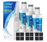ICEPURE LT1000P Filtre à eau et à air pour réfrigérateur Compatible Avec LG LT1000P, LT1000PC, MDJ64844601, Kenmore 46-9980, 9980, ADQ74793501, ADQ74793502 et LT120F Combo blanc, 3 pièces