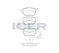 Icer Brakes 181331 Kit de plaquettes de frein, frein à disque