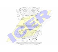 Icer Brakes 181725 Kit de plaquettes de frein, frein à disque