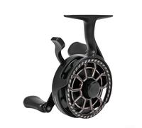 Iceraft Moulinet de pêche sur glace avec traînée maximale de 3 kg et rapport de vitesse 3 0 1 pour une gestion efficace de la ligne de pêche en eau profonde (main droite gris)