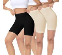 IceReco Legging Court Femme Short Anti Frottement Cuisse Femme Shorty Coton Legging Court Short sous Robe Boxer Cycliste sous Jupe Culotte pour Mettre Sport Noir Couleur S Lot De 3
