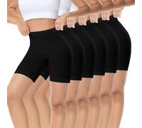 IceReco Short Anti Frottement Cuisse Femme Legging Court Jupe Ete Shorty Femme Coton Legging Court Short sous Robe Cycliste sous Jupe Boxer Culotte pour Mettre Sport Noir XXL Lot De 6