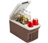 ICEROVER Réfrigérateur de voiture 12 V 6 L 4,4 °C ~ 60 °C, 12 V CC et 110 V AC, réfrigérateur électrique portable compact pour voiture, camping-car, camping (marron)
